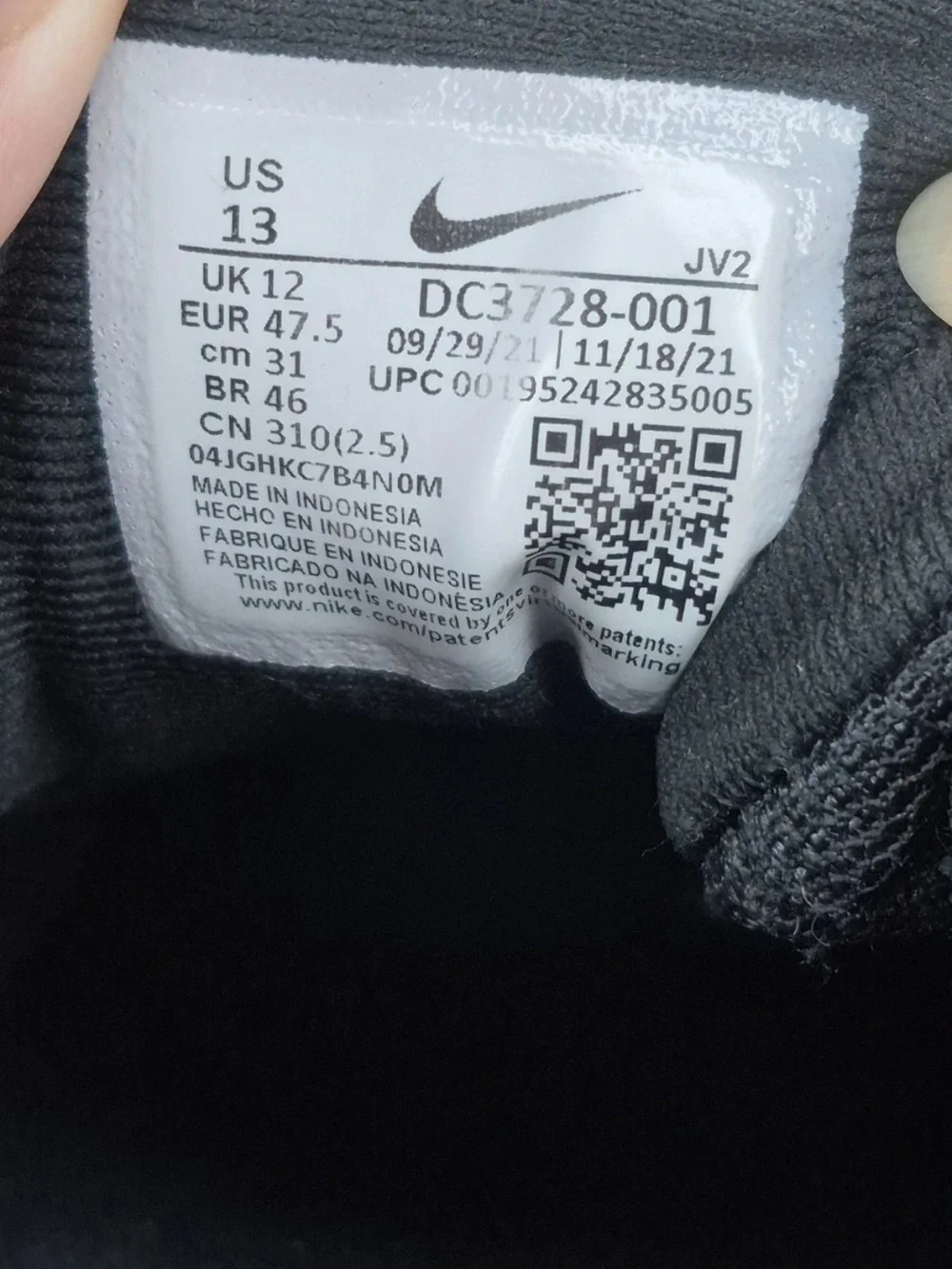 Nike men size
